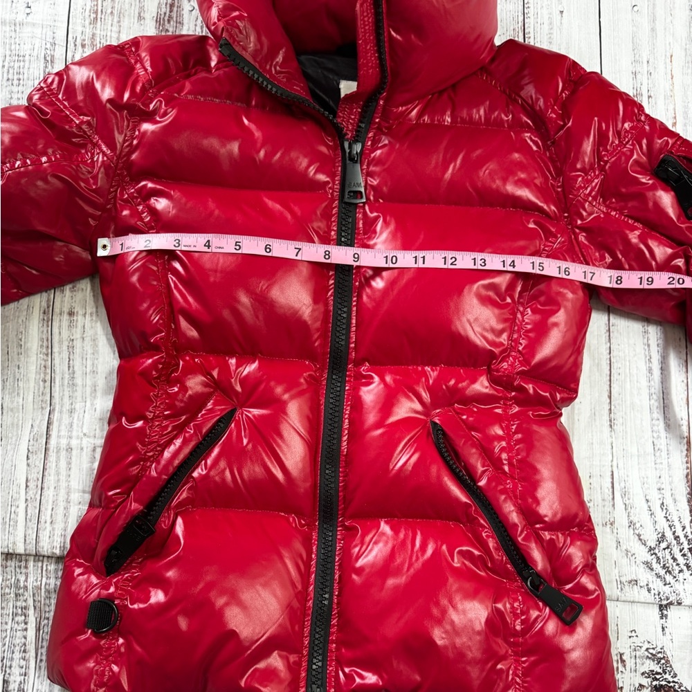 Sam Cherry Red Freestyle Down Puffer Jacket Small… - image 5